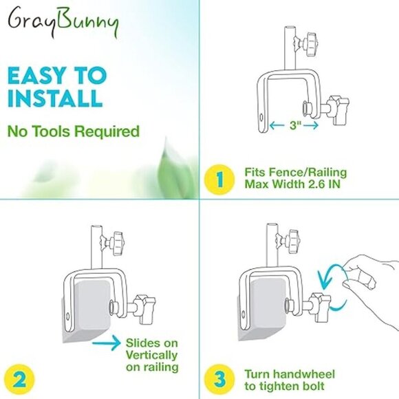 Gray Bunny Vertical Deck Hook Clamp, 3" Wide - Brand New - Picture 3 of 7